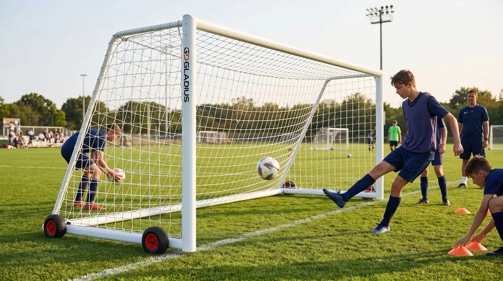 Football Goal in use at a UAE playground