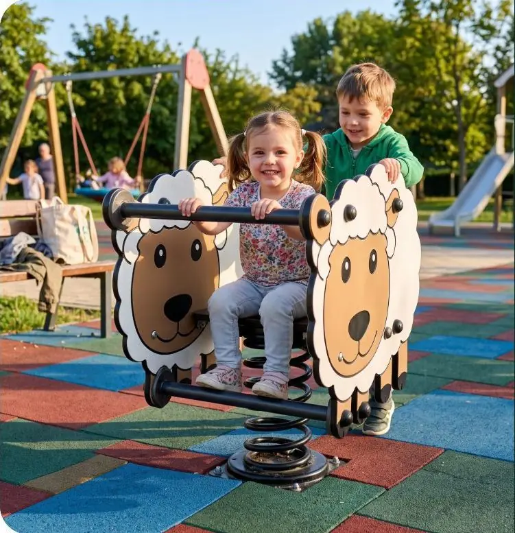 Sheep Rider in use at a UAE playground