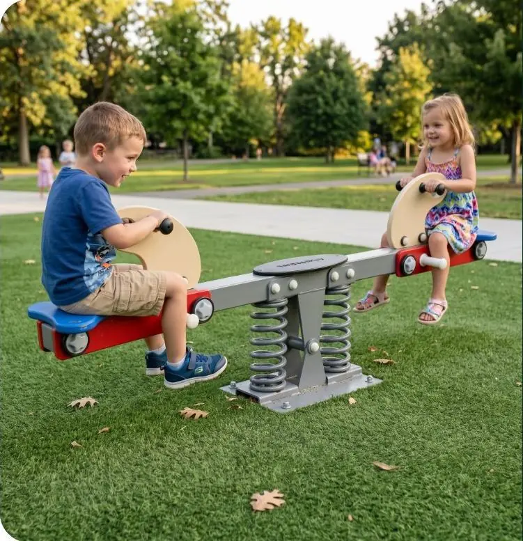 Speed Bike Seesaw in use at a UAE playground