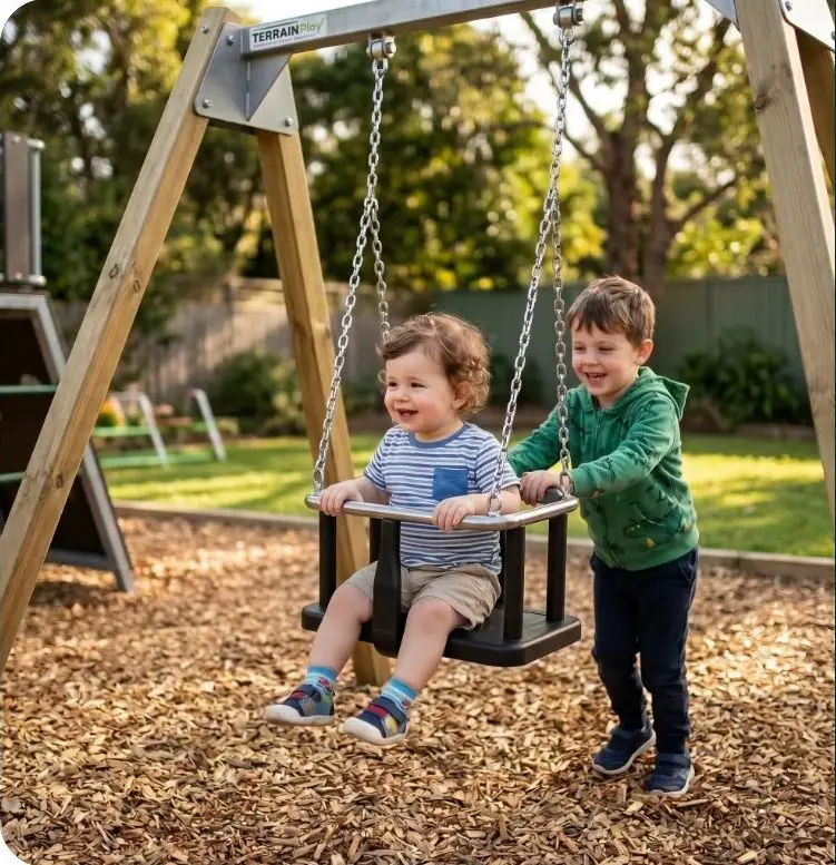 Toddler Swing Safety Seat in use at a UAE playground