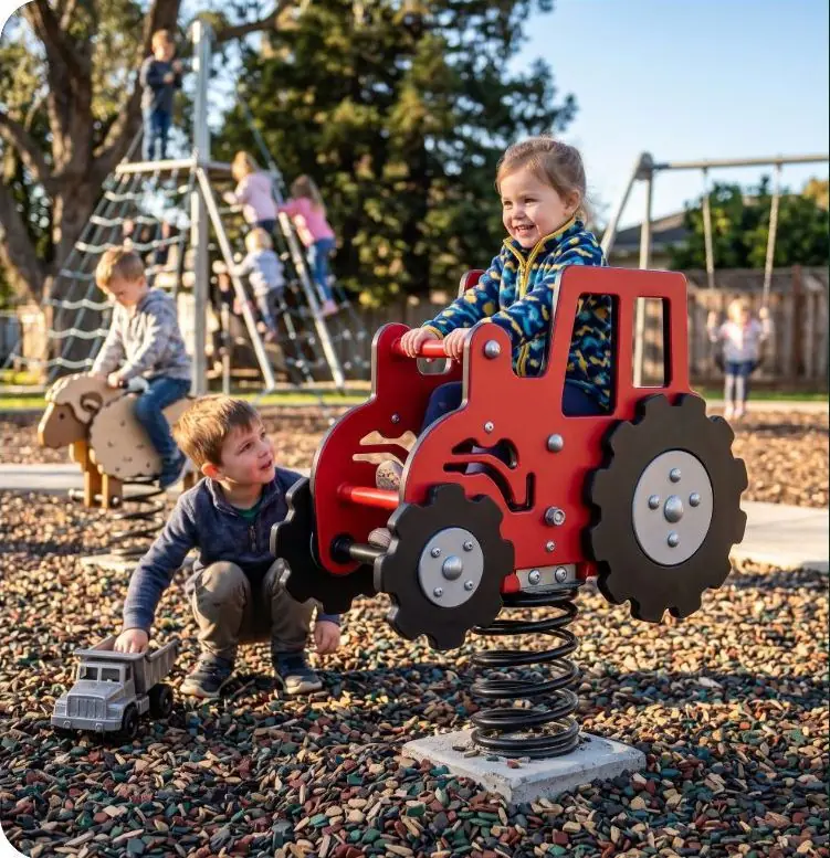 Tractor Rider in use at a UAE playground