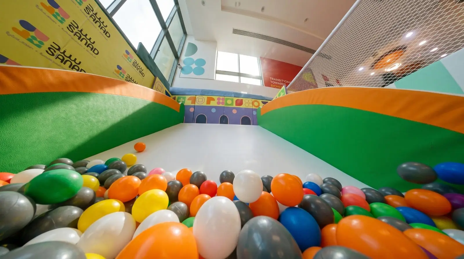 Sanad Village Indoor Play Area, school indoor play area installed by Terrain Play in the UAE